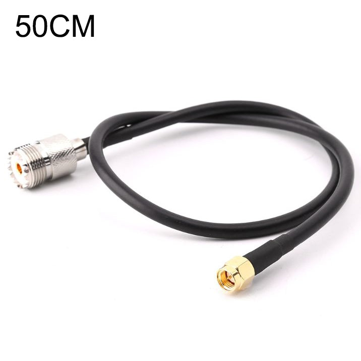 RG58 UHF Female to SMA Male Connecting Cable, Length: 50cm, Length: 50cm RG58 UHF Female to SMA Male Connecting Cable, Length: 50cm, Length: 50cm